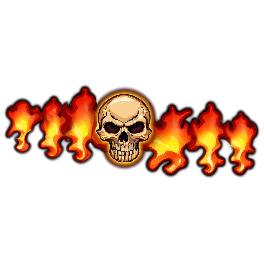 Intense Flame Skull Png Bpc62 PNG image