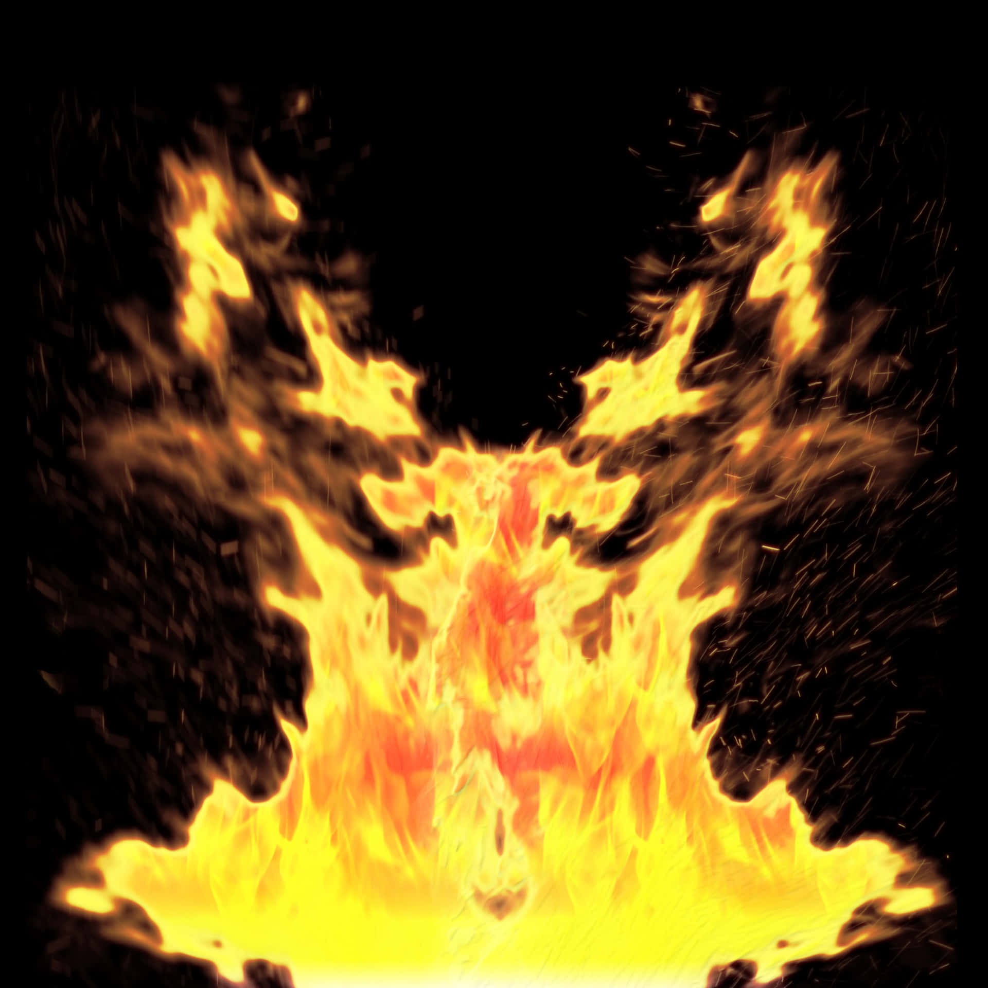 Intense Flames Abstract PNG image