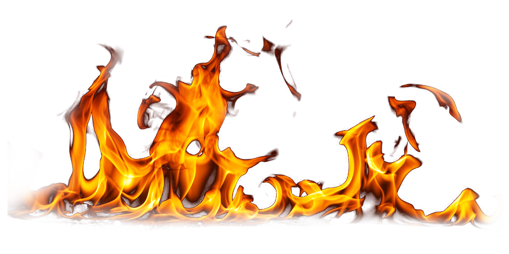 Intense Flames Isolatedon Transparent Background PNG image