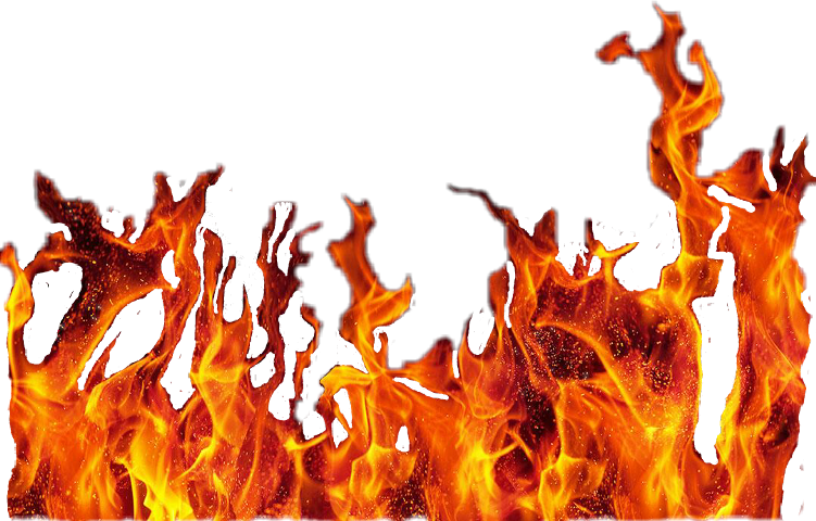 Intense Flames Transparent Background PNG image