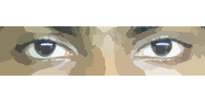 Intense_ Gaze_ Vector_ Art PNG image