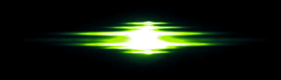 Intense Green Light Flare PNG image