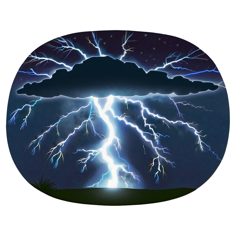 Intense Night Lightning Png 06242024 PNG image