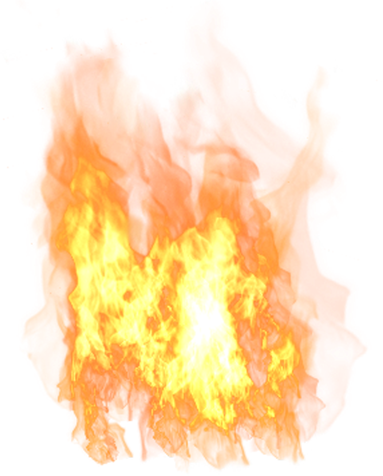 Intense Orange Flame Texture PNG image