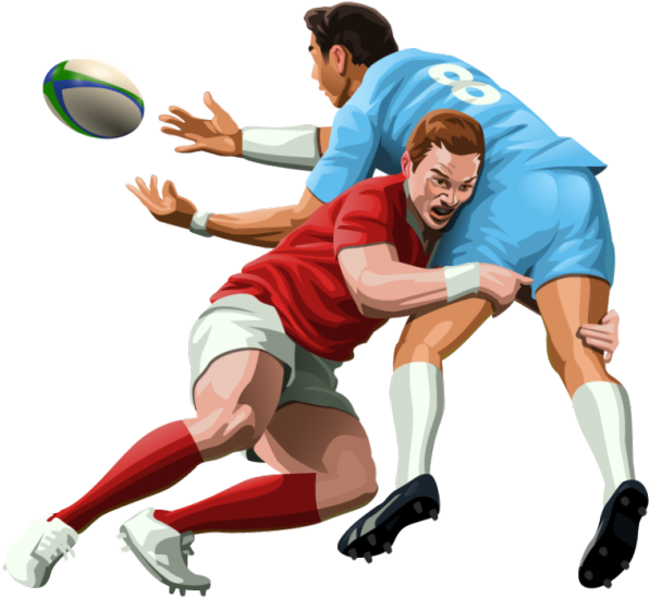 Intense Rugby Match Action PNG image