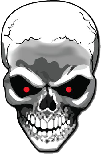 Intense Skull Graphic PNG image