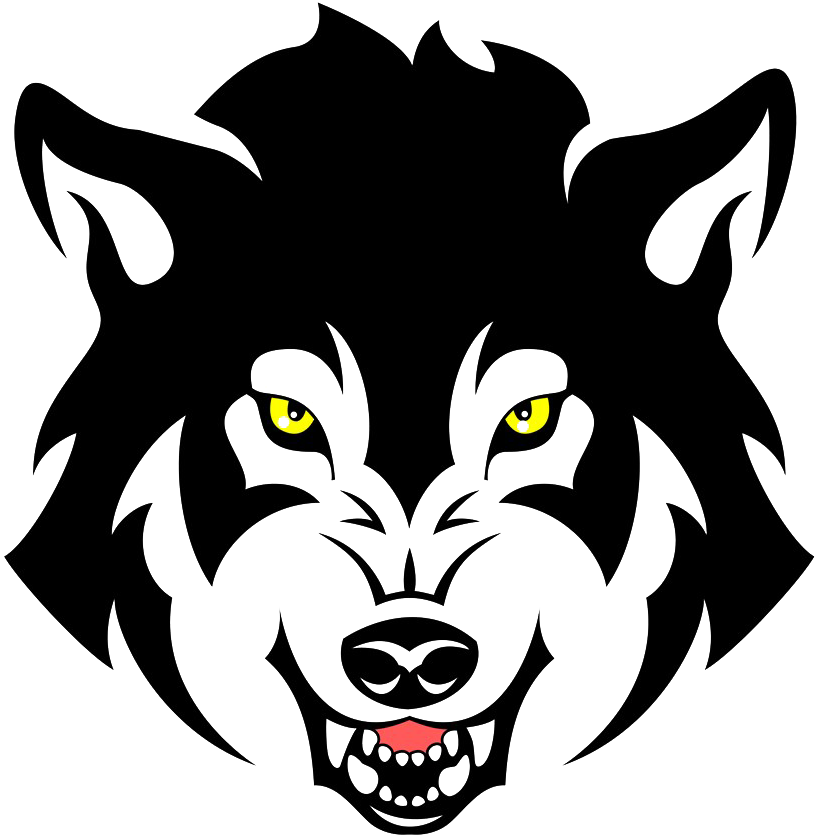 Intense Wolf Logo Graphic PNG image