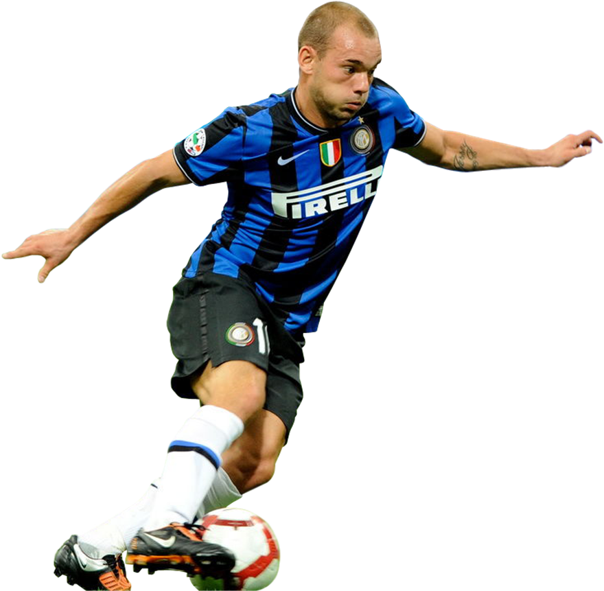 Inter Milan Player Controlling Ball PNG image