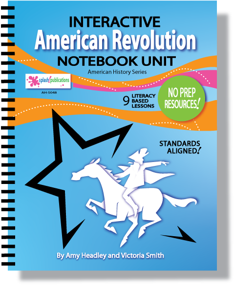 Interactive American Revolution Notebook Cover PNG image