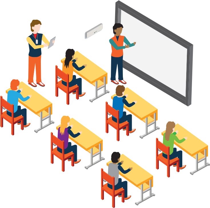 Interactive Classroom Session PNG image