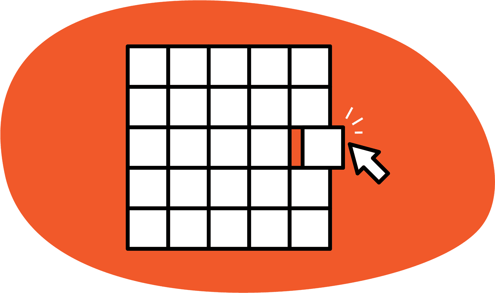 Interactive Grid Click Icon PNG image