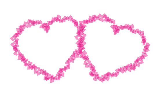 Interlinked Hearts Abstract PNG image