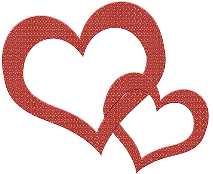 Interlocking Hearts Pattern Background PNG image