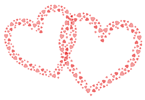 Interlocking Hearts Valentines Design PNG image