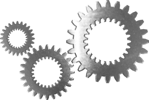 Interlocking Metal Gears PNG image