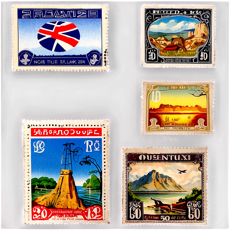 International Postage Stamp Collection Png 06122024 PNG image