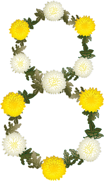 International Womens Day Floral Wreath PNG image