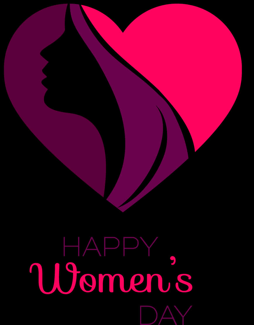 International Womens Day Heart Silhouette PNG image