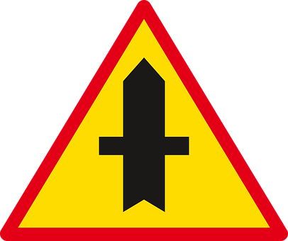Intersection Sign Warning Traffic Symbol PNG image