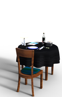 Intimate Dinner Setting PNG image