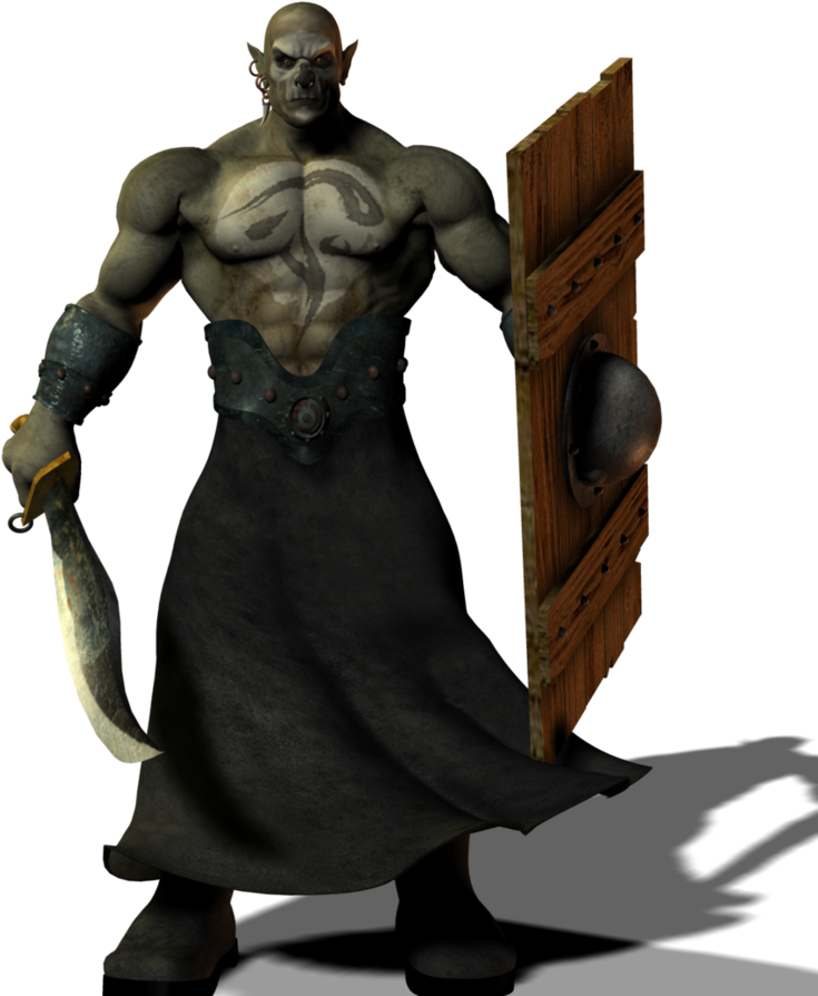 Intimidating Orc Warrior PNG image