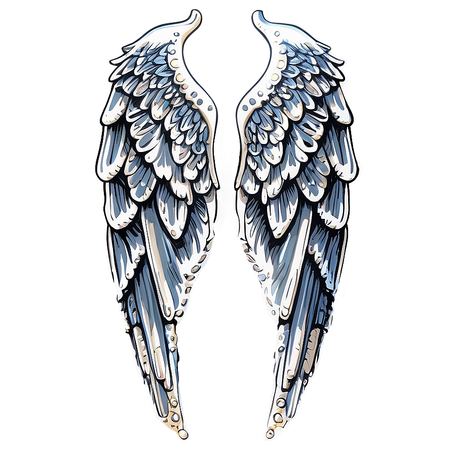 Intricate Angel Wings Design Png 27 PNG image