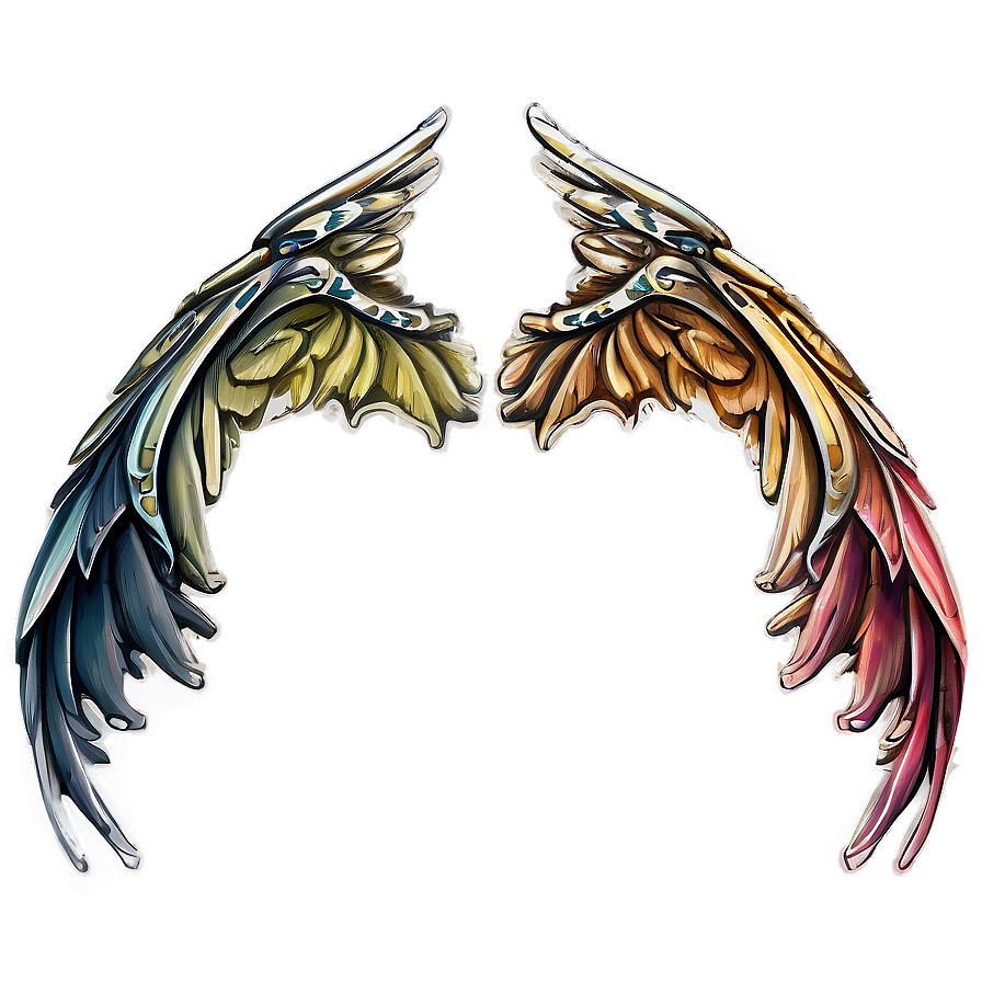 Intricate Angel Wings Design Png Yst39 PNG image