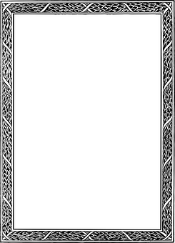 Intricate Black Frame Design PNG image