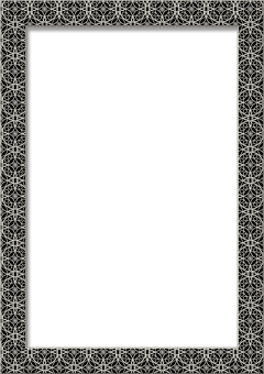 Intricate Black Frame Design PNG image