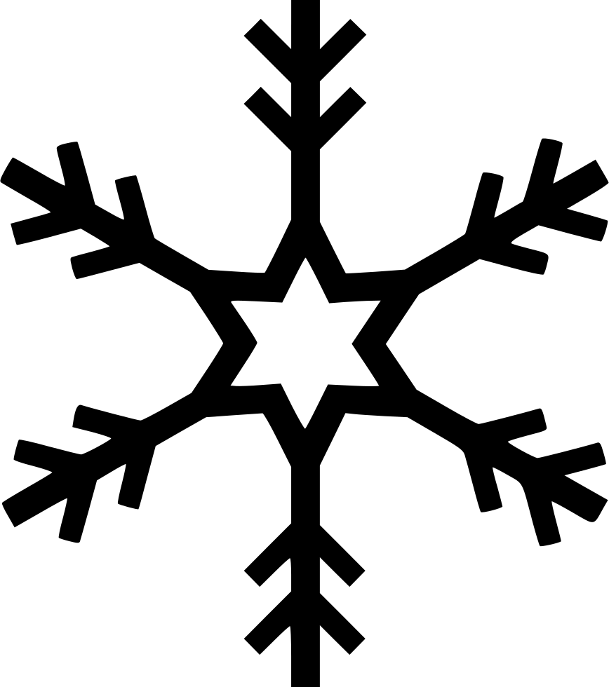 Intricate Black Snowflake Design PNG image