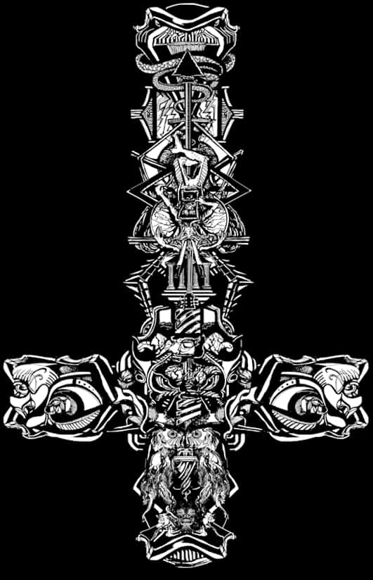 Intricate Blackwork Tattoo Design PNG image