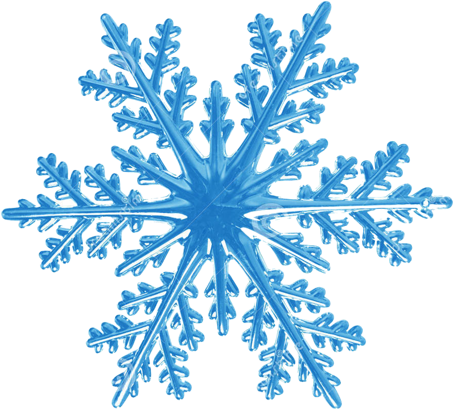Intricate Blue Snowflake Design PNG image
