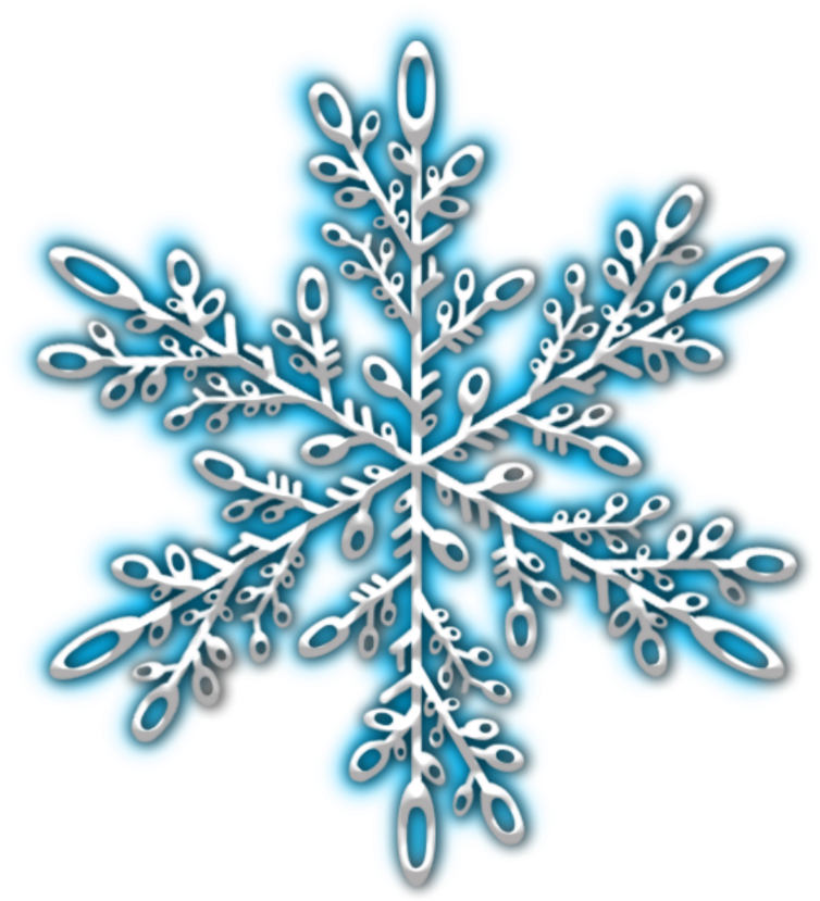 Intricate Blue Snowflake Graphic PNG image