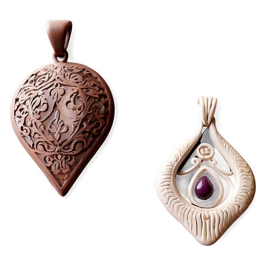 Intricate Clay Pendants Png 06212024 PNG image