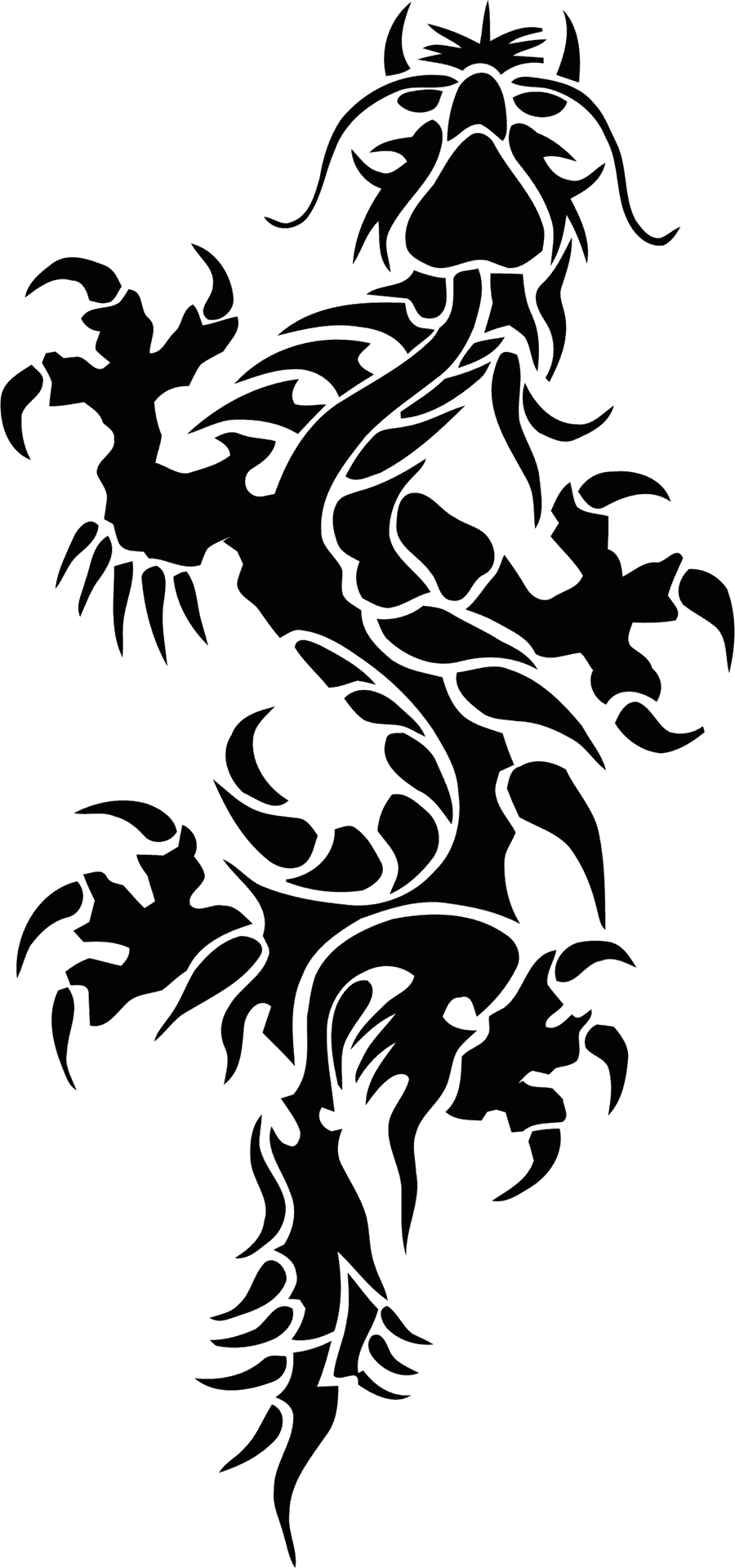 Intricate Dragon Tattoo Design PNG image