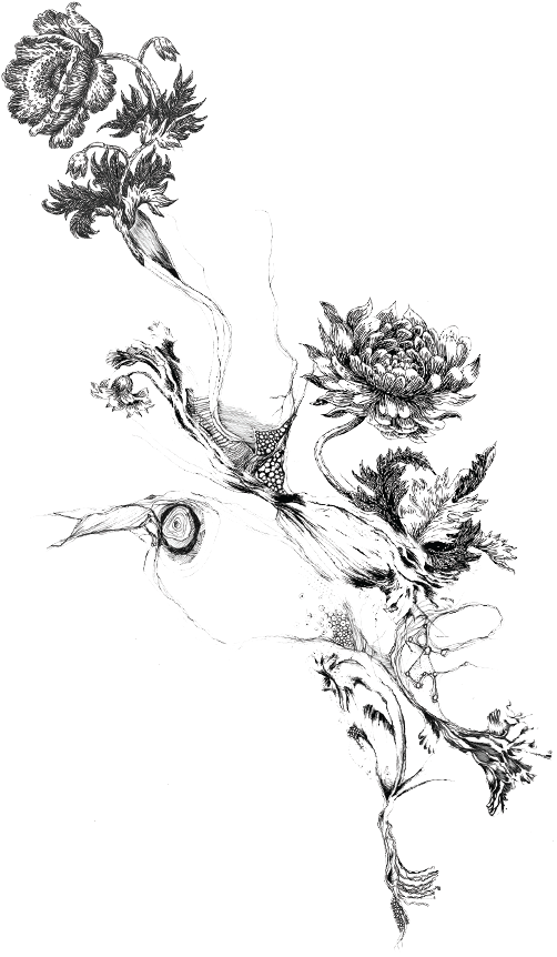 Intricate Floral Arm Tattoo Design PNG image