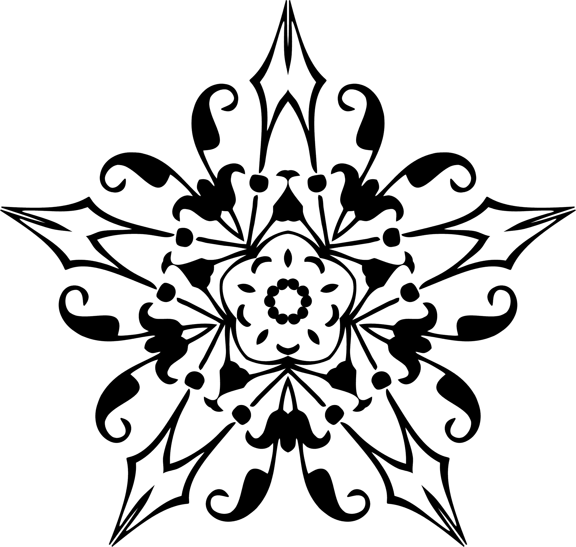 Intricate Floral Ornament Vector PNG image