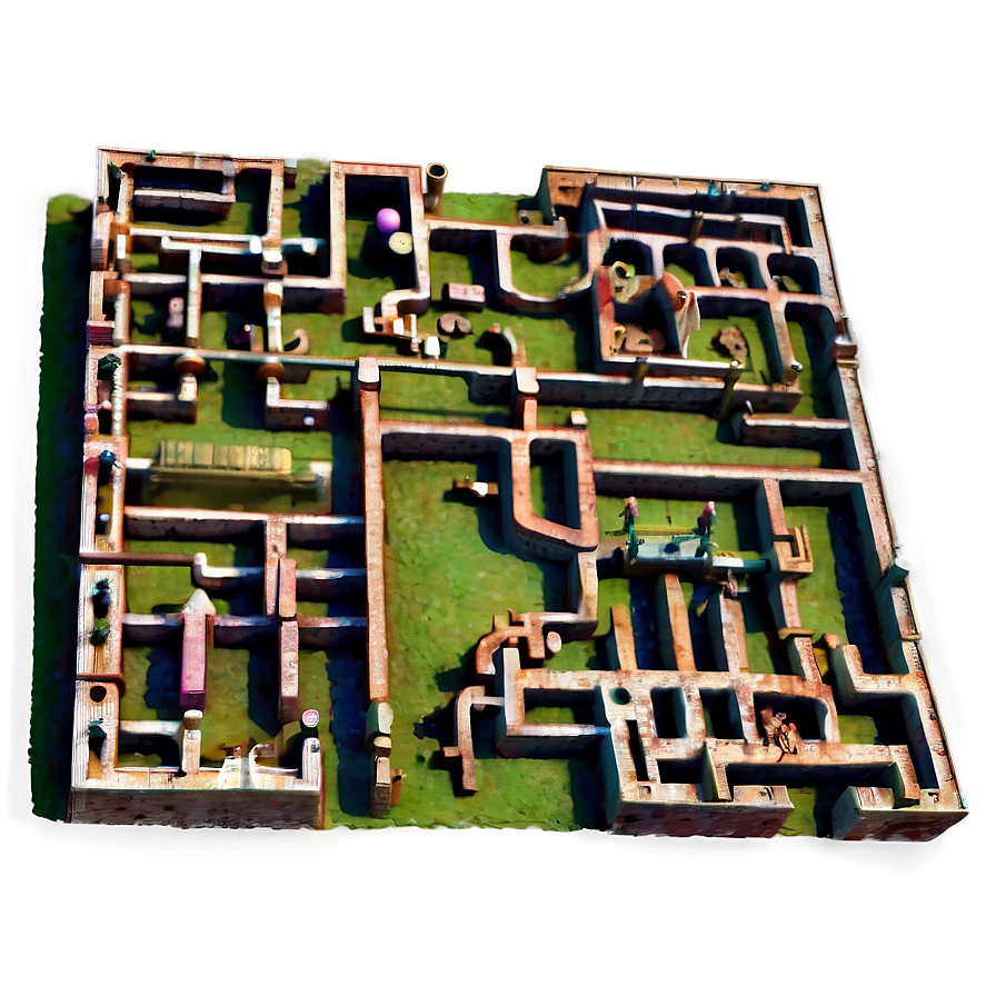 Intricate Labyrinth Structure Png Qam40 PNG image