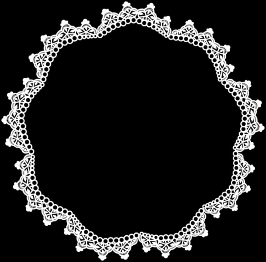 Intricate Lace Design Frame PNG image