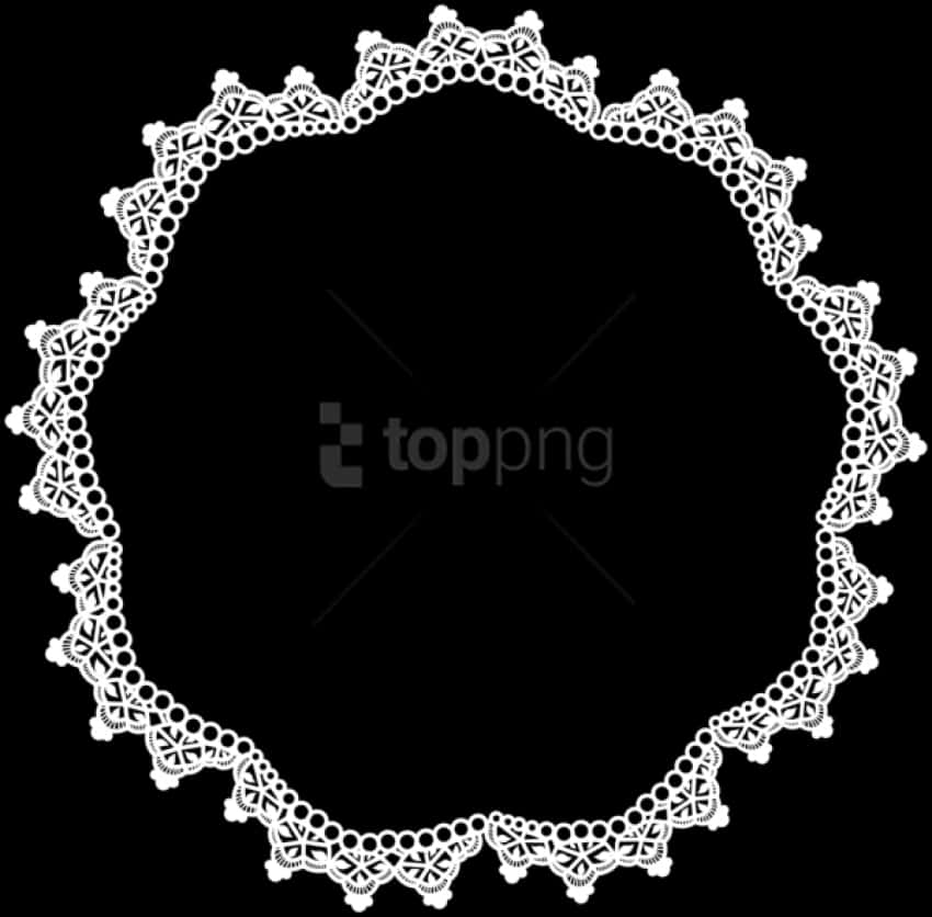 Intricate Lace Design Overlay PNG image