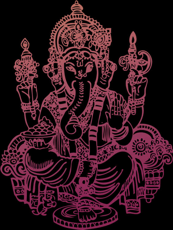 Intricate Lord Ganesha Artwork PNG image