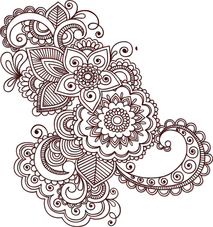 Intricate Mehndi Design Pattern PNG image