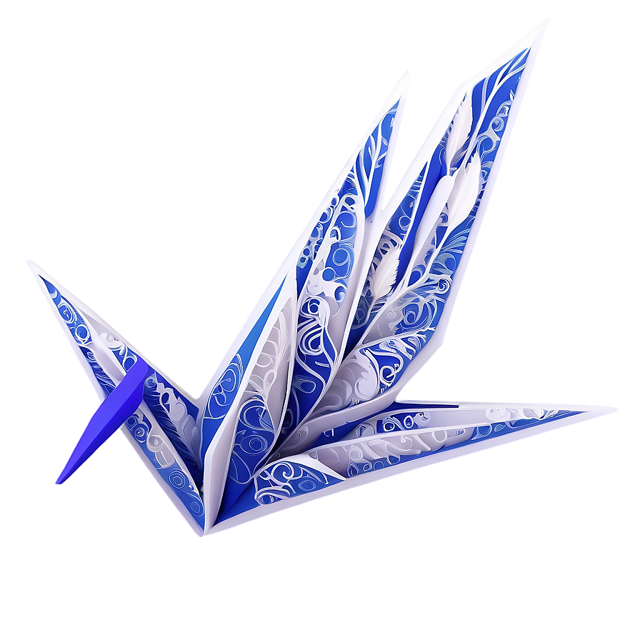 Intricate Paper Crane Design Png 06282024 PNG image