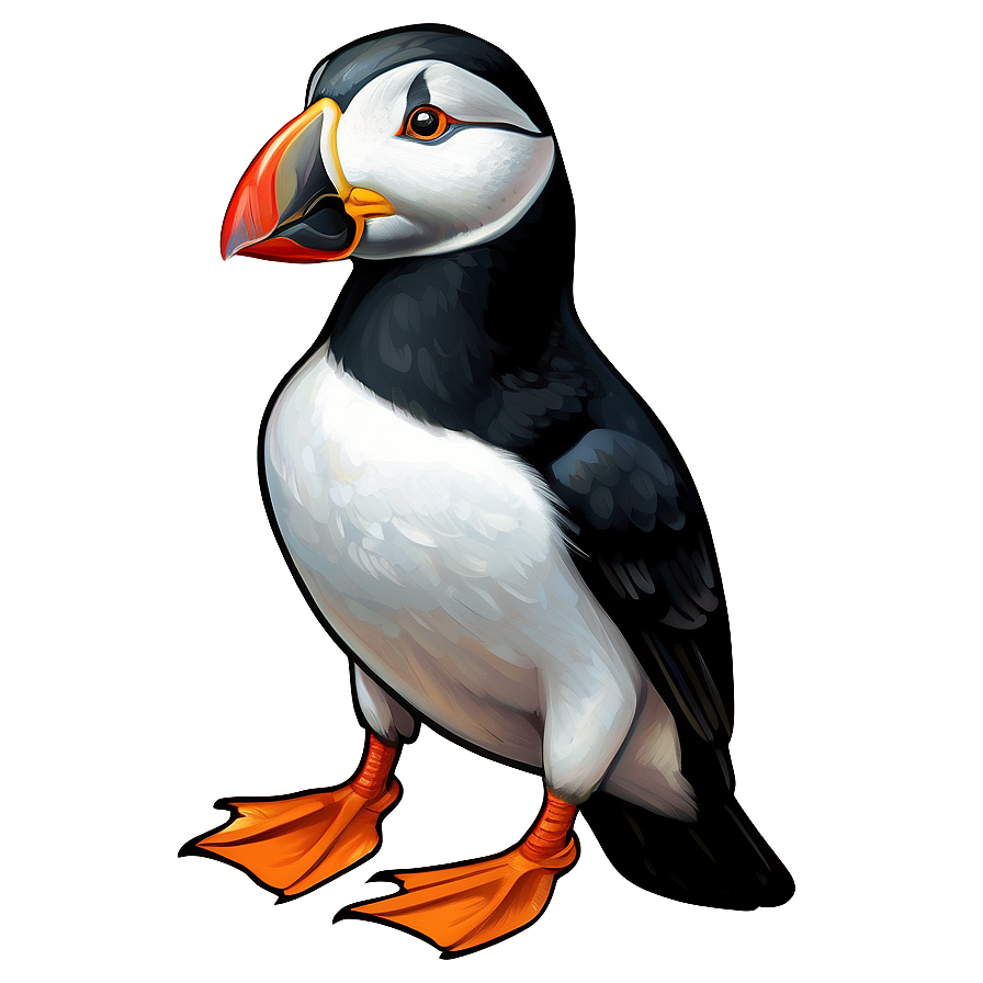 Intricate Puffin Drawing Png 06292024 PNG image