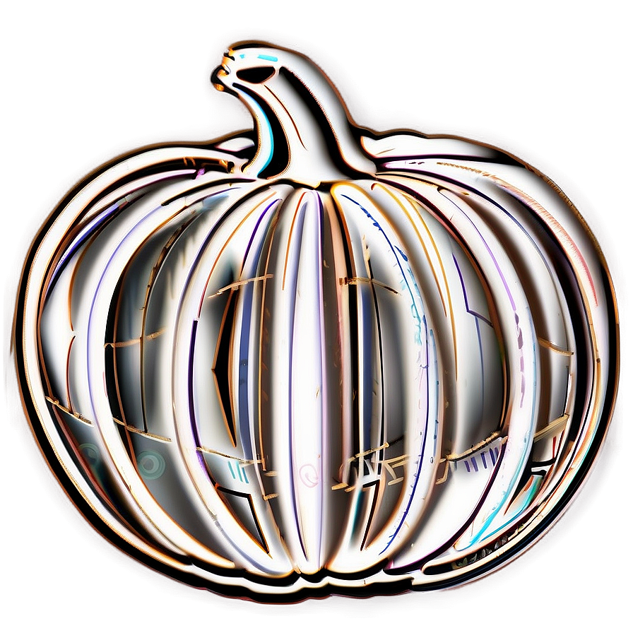 Intricate Pumpkin Outline Creation Png Xgt PNG image