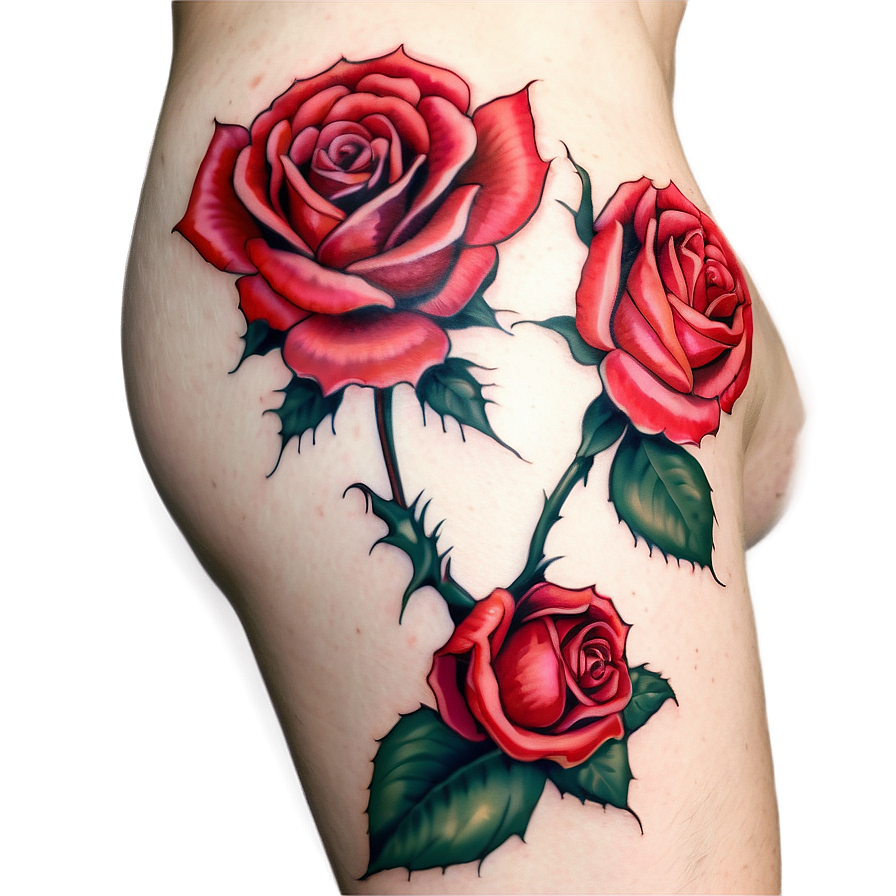 Intricate Rose Tattoo Artwork Png 05252024 PNG image