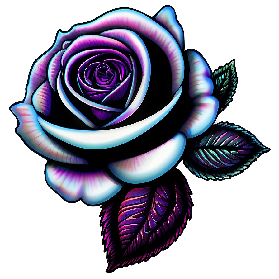 Intricate Rose Tattoo Artwork Png 05252024 PNG image