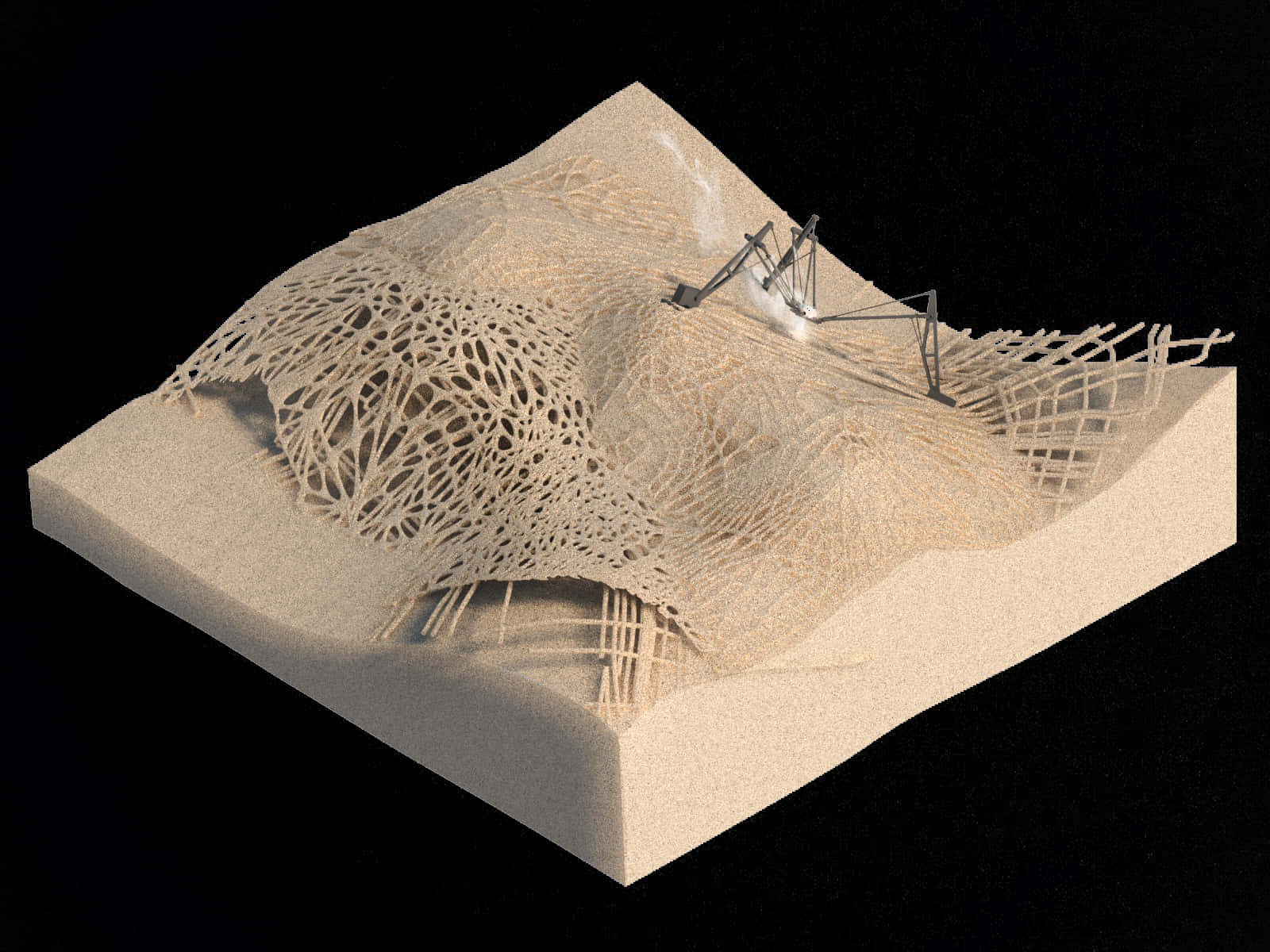 Intricate Sand Sculpture Artwork PNG image