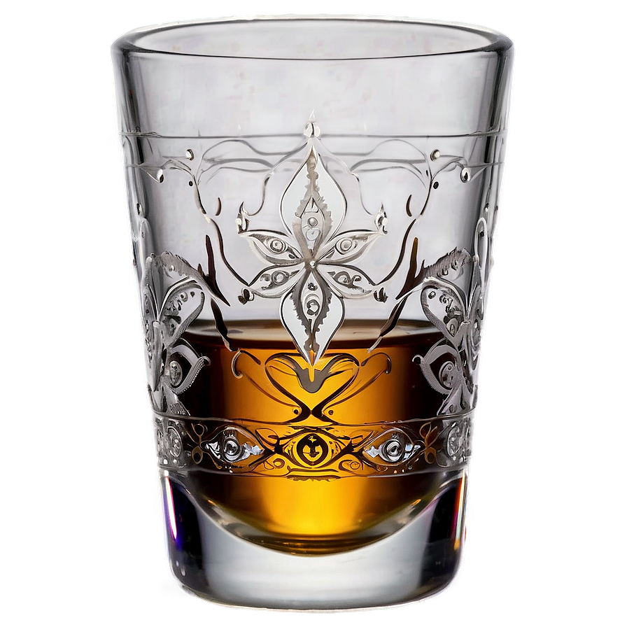 Intricate Shot Glass Design Png 90 PNG image
