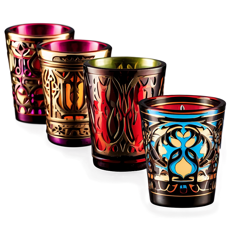 Intricate Shot Glass Design Png Hif PNG image